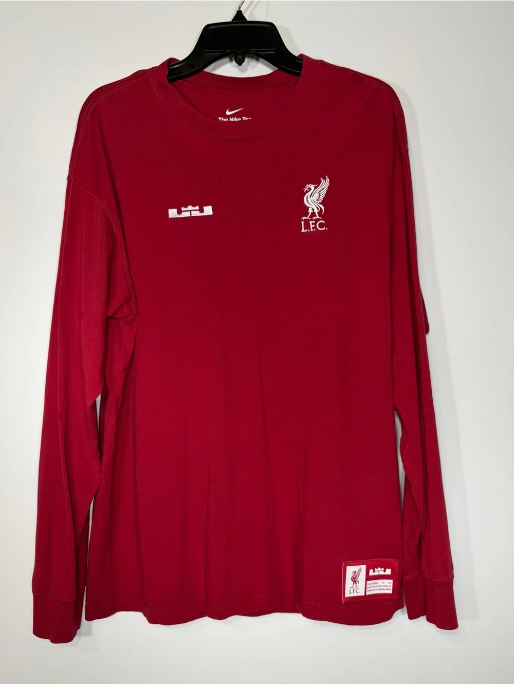 Nike LeBron x Liverpool F.C. Long-Sleeve Shirt FD4024-608 SIZE MENS LARGE